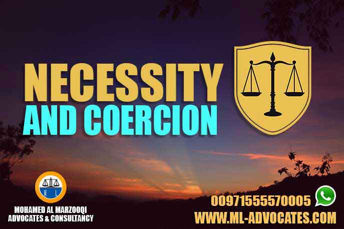 Necessity coercion prohibitions criminal liability – UAE Penal Code