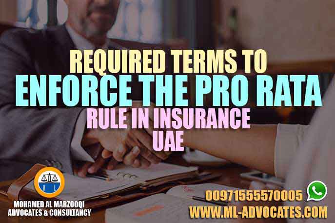 Required Terms to Enforce the Pro Rata Rule in Insurance