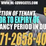 Eviction of tenant prior to expiry of tenancy period