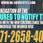 obligation of the insured to notify the insurer