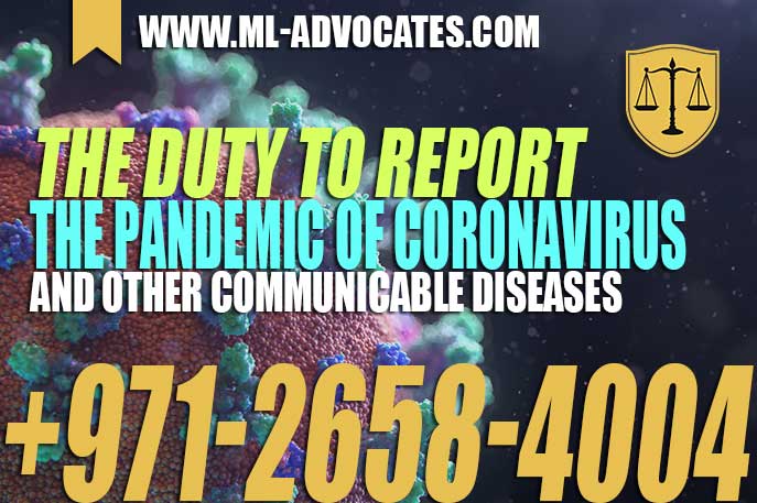 The Duty to Report the Pandemic of Coronavirus and other Communicable Diseases